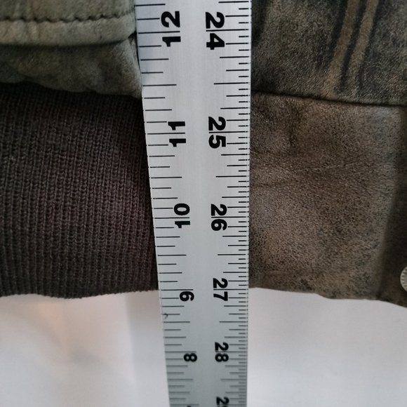 VTG Hunt Club Brown Leather Bomber Jacket Mens Size Big 48R Retro 80s Aviator - Picture 15 of 16